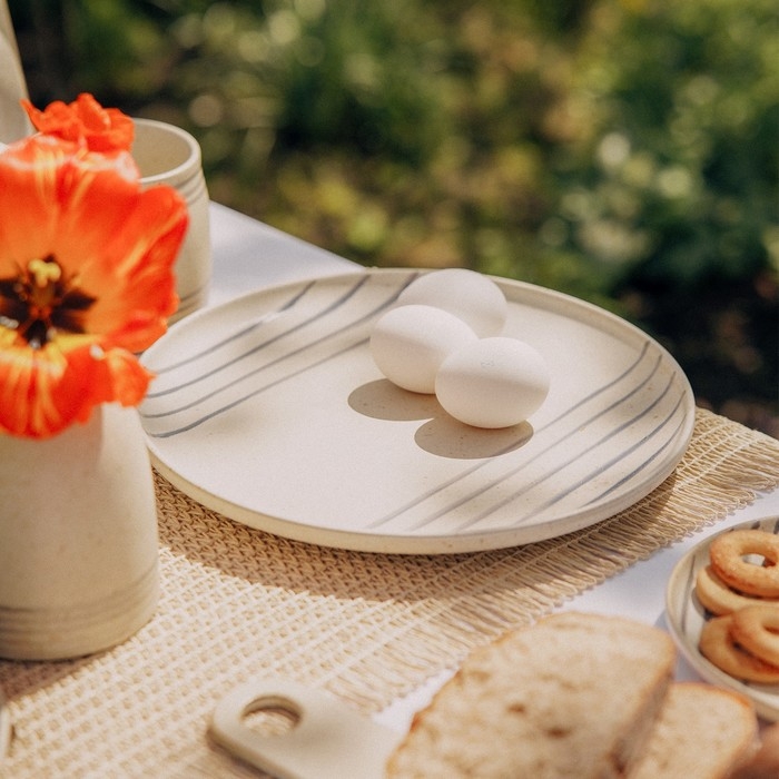 Тарелка керамическая SL Home «Райяс», d=27 см, цвет бежевый Тарелка керамическая SL Home «Райяс», d=27 см, цвет бежевый