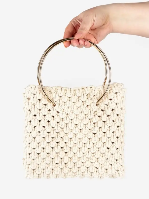 Ручки для сумки &laquo;Круг&raquo;, металлические, d=15 см, 2 шт., цвет золотой