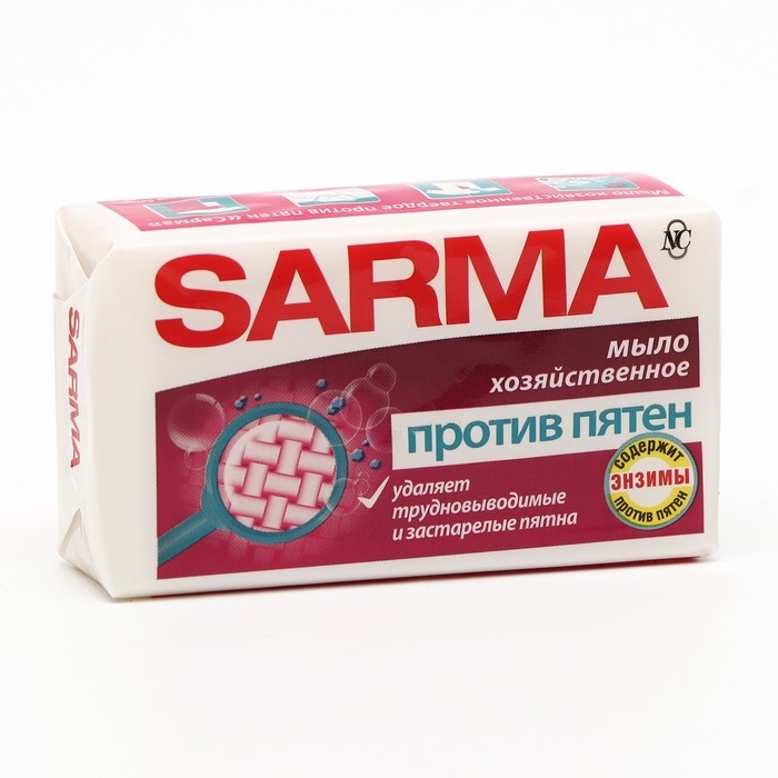 Мыло хозяйственное Sarma «Против пятен», 140 г Мыло хозяйственное Sarma «Против пятен», 140 г