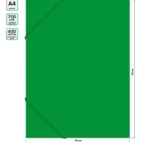 Папка-короб на резинке А4, 700 мкм, Calligrata, корешок 40 мм, до 300 листов, зелёная