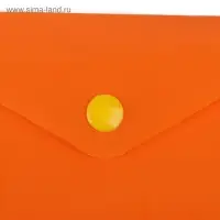 Папка-конверт на кнопке, А6, 180 мкм, вертикальная, глянцевая, МИКС
