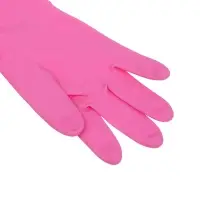Перчатки с манжетой тм VETTA, размер L, 38см, пара 100г, латекс, розовый цвет