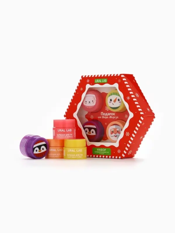 Бальзамы для губ, набор 4 шт. &times; 3 г, URAL LAB