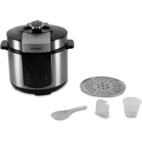 Мультиварка-скороварка HYMC-1618 серебристый-черный