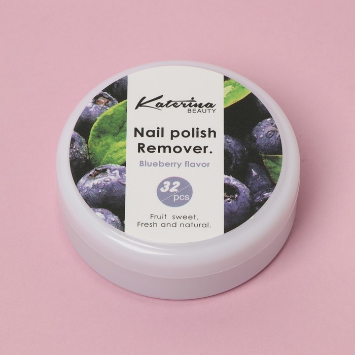 Салфетки для снятия лака, гель-лака, аромат черники, 32 шт Салфетки для снятия лака, гель-лака, аромат черники, 32 шт