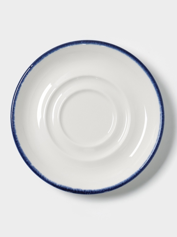 Чайная пара "Blue Lagoon" Magistro 220мл (чашка 12,9х6, блюдце 15,5х2), цвет белый, синий