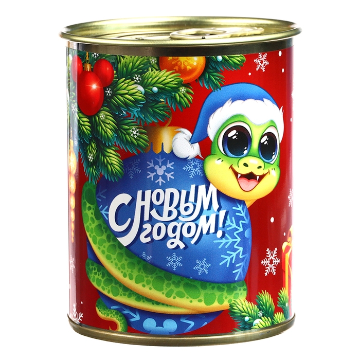 Новый год. Копилка Новый год. Копилка "Год Змеи 2025", 9.5х9.5х7.5 см, Микки Маус