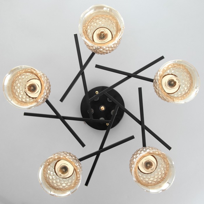 Люстра Люстра "Либель" 5хE27 40Вт черный 50х50х28 см BayerLux