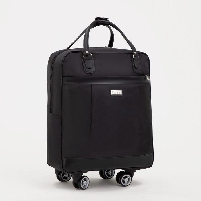 Сумка дорожная 20 Сумка дорожная 20" на колёсах, отдел на молнии, наружный карман, цвет чёрный