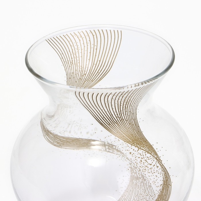 Ваза для цветов «Линия» стеклянная, прозрачная, 14,4 см, 700 мл. Ваза для цветов «Линия» стеклянная, прозрачная, 14,4 см, 700 мл.