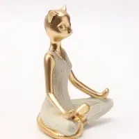 Фигура интерьерная &laquo;Кошка - поза лотоса&raquo;, 13&times;8.5&times;16.5 см