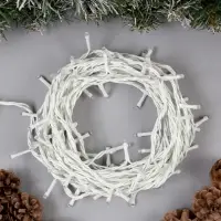 Гирлянда &laquo;Нить&raquo; 10 м, IP44, белая нить, 100 LED, свечение мульти, 8 режимов, 220 В