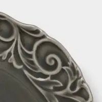 Чайная пара WY Floral Laceware, 2 предмета: чашка 300 мл, блюдце d=15 см, фарфор, белая, серая