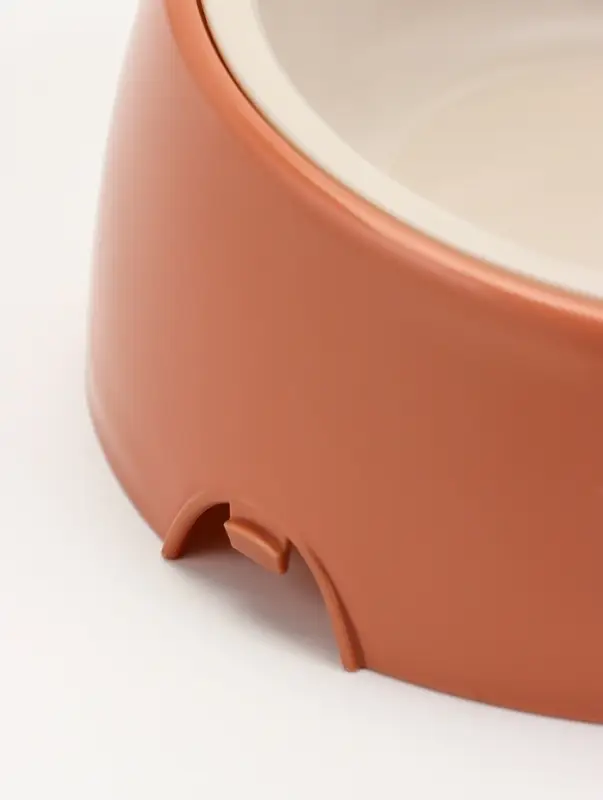 Лего-миска для животных с наклоном &laquo;Фокси&raquo; 300 мл, цвет кирпичный