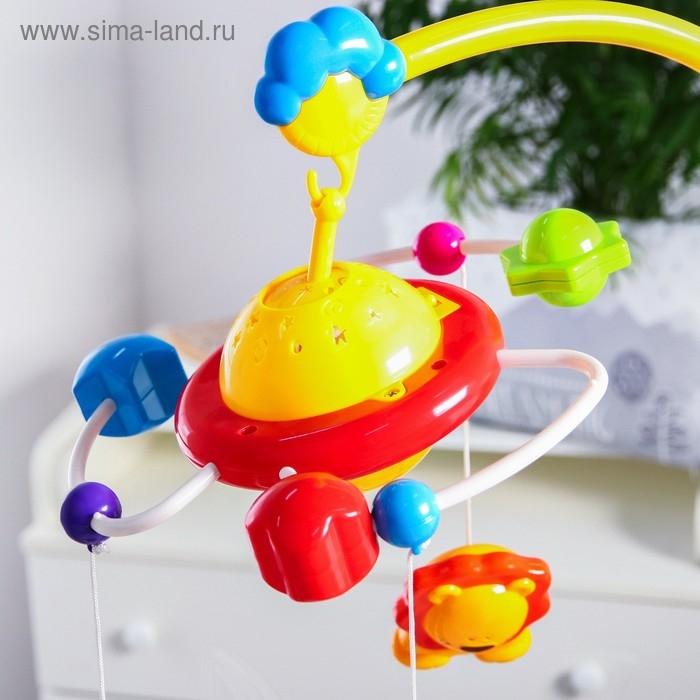 Мобиль музыкальный на кроватку «Джунгли», с ночником Мобиль музыкальный на кроватку «Джунгли», с ночником