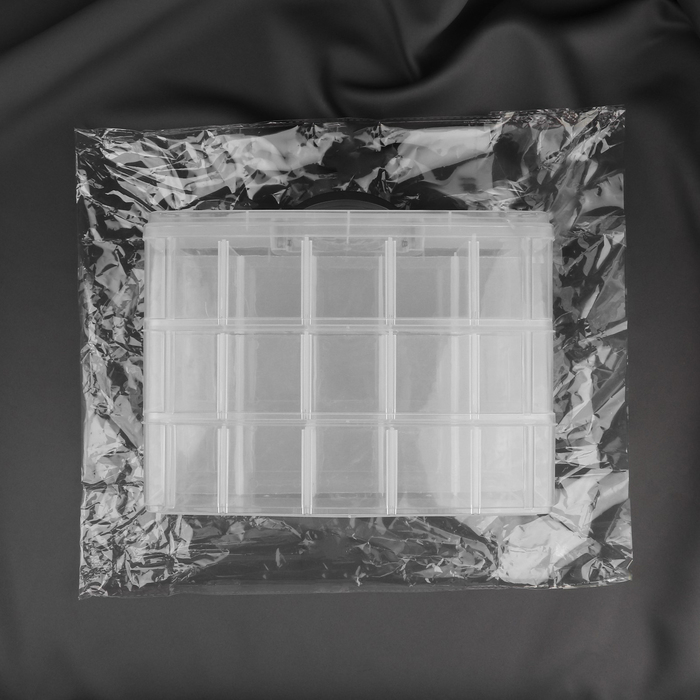 Органайзер для рукоделия, со съёмными ячейками, 3 яруса по 10 отделений, 24,5 × 16,5 × 18 см, с ручкой, цвет прозрачный Органайзер для рукоделия, со съёмными ячейками, 3 яруса по 10 отделений, 24,5 × 16,5 × 18 см, с ручкой, цвет прозрачный