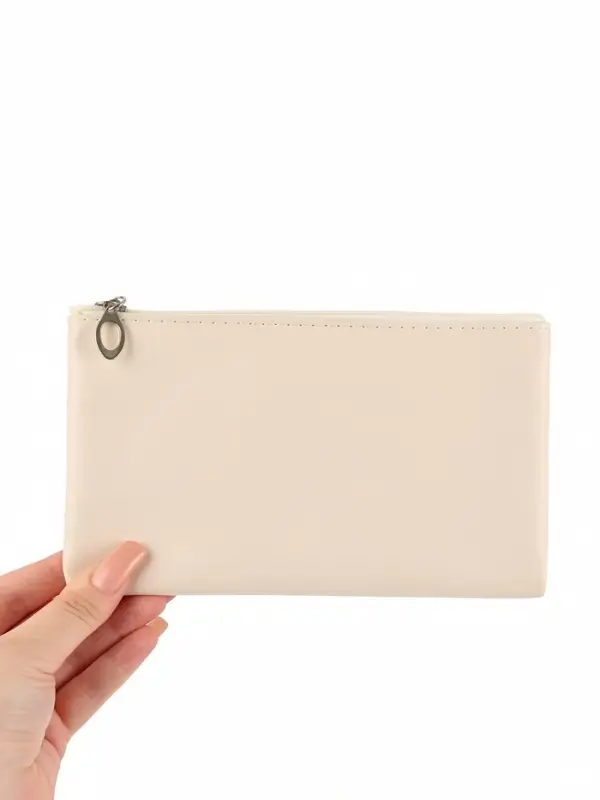Набор косметичек, 3 шт., 25&times;6&times;16.5 см, на молнии, бежевый