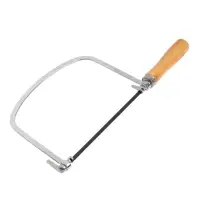 Лобзик ручной ТУНДРА, деревянная рукоятка, в комплекте пилки, 130 мм