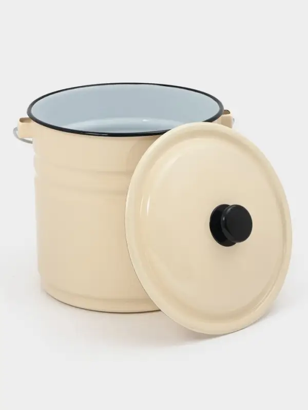 Ведро ц/шт с/кр 12л (слоновая)Без декора Ведро ц/шт с/кр 12л (слоновая)Без декора