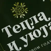 Блюдо сервировочное новогоднее &laquo;Тепла и уюта&raquo;, 12&times;35 см, стекло