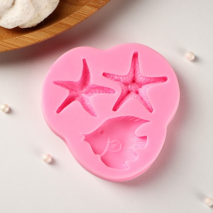 Молд «Лагуна», силикон, 8×7,5×1 см, цвет розовый Молд «Лагуна», силикон, 8×7,5×1 см, цвет розовый
