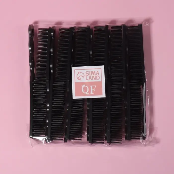 Расчёска массажная, 2.5×18(±1) см, чёрная