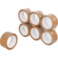 Клейкая лента упаковочная 48мм х 66м 45мкр коричневая 6 шт/уп СПб
