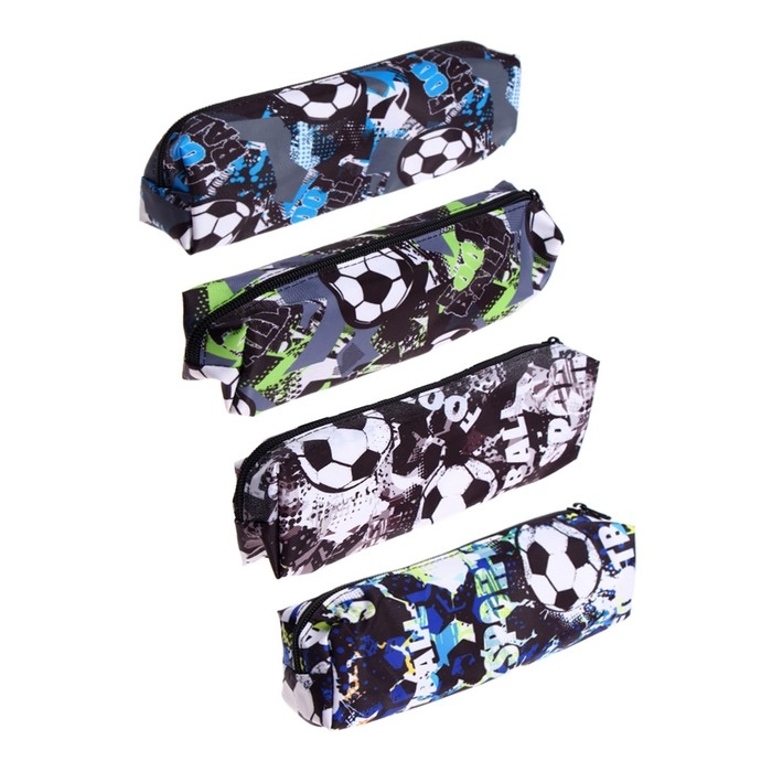 Пенал школьный на молнии Пенал школьный на молнии "Футбол", МИКС