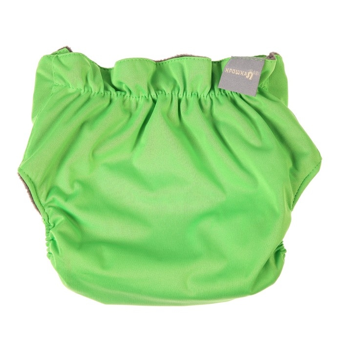 Многоразовый подгузник, угольно-бамбуковая ткань, 3-15 кг, цвет зеленый, Крошка Я