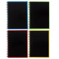 Тетрадь на спирали ErichKrause. Accent А5, 120 листов, в клетку, глянцевая ламинация, льняное тиснение, блок офсет, белизна 100%, МИКС