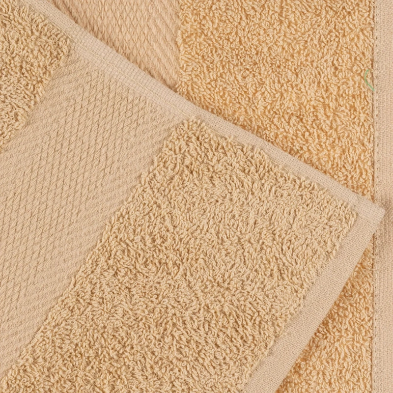 Набор полотенец махровых бордюр 440 г/м2, 40х70 песочный, 10шт