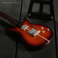 Гитара сувенирная "Santana" коричневая, на подставке 24х8х2 см