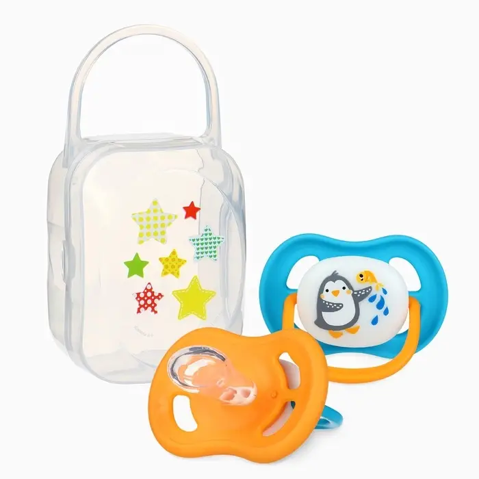 Соска - пустышка анатомическая &laquo;Для мальчика&raquo; +6 мес., 2 шт. + контейнер