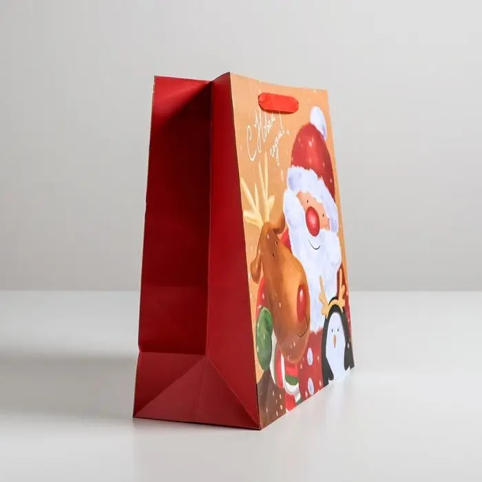 Пакет подарочный новогодний ламинированный квадратный «Весёлая компания», 30 х 30 х 12 см Пакет подарочный новогодний ламинированный квадратный «Весёлая компания», 30 х 30 х 12 см