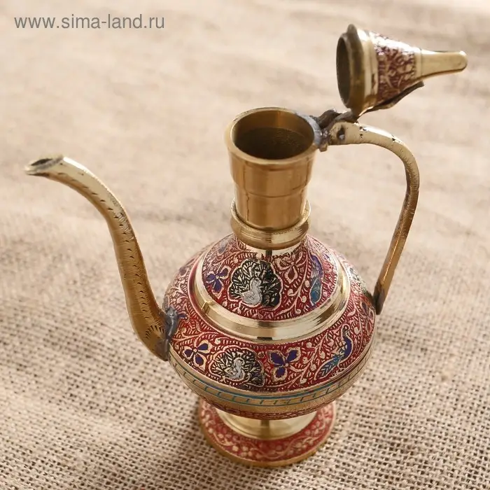 Чайник Чайник "Узоры" латунь 13х7,5х16 см