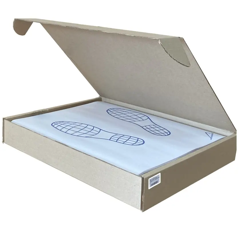 Коврики бумажные "Следы Ног" К. Темно синий (405х500) 500 шт.