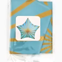 Воздушный шар фольгированный 18" звезда "Грани" цвет голубой сатин, набор 5 штук