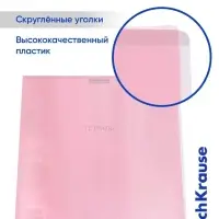 Тетрадь 96 листов в клетку, ErichKrause CoverPro Pastel fizzy, A4, розовый, обложка пластик