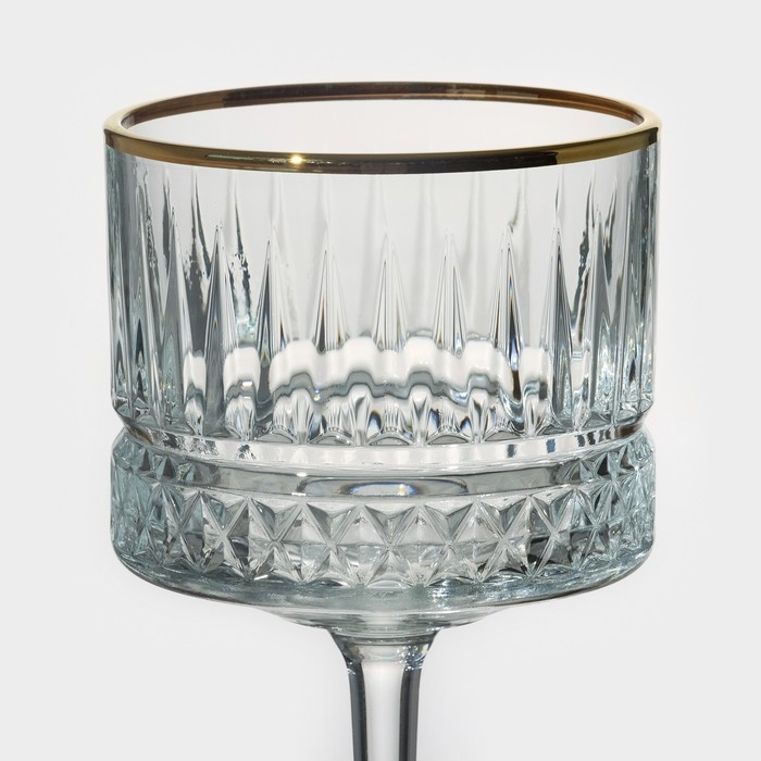 Набор стеклянных фужеров Elysia, 500 мл, 4 шт, с золотой каймой Набор стеклянных фужеров Elysia, 500 мл, 4 шт, с золотой каймой