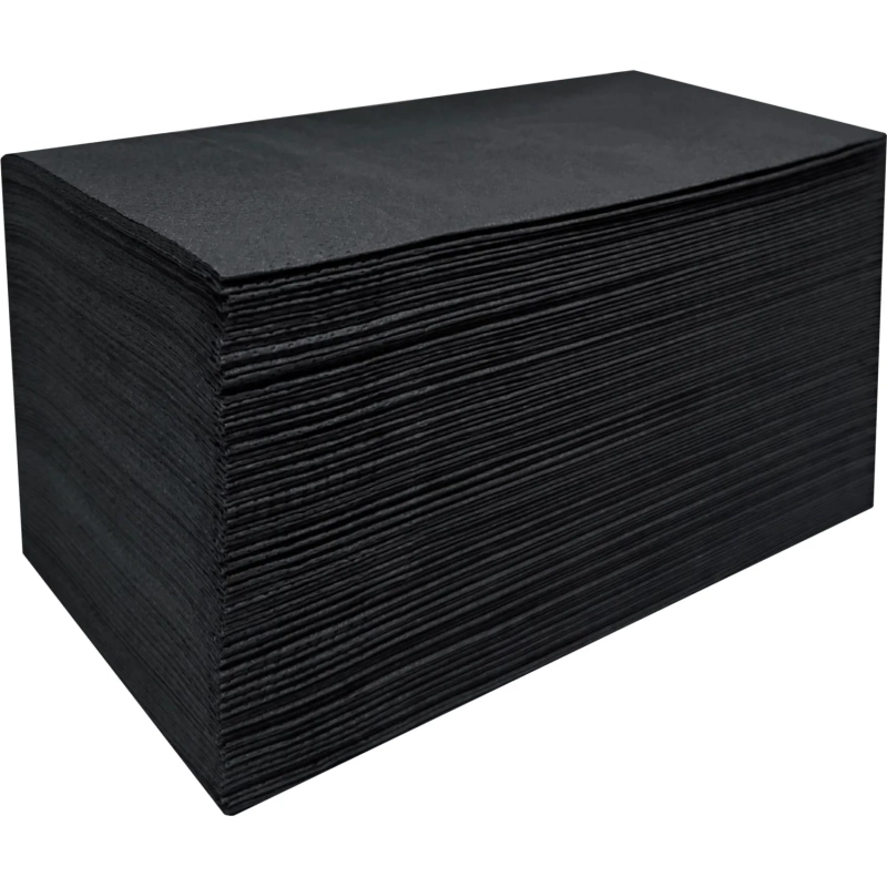 Салфетки бумажные 2сл 33х33см 1/8 слож черные 100шт/уп