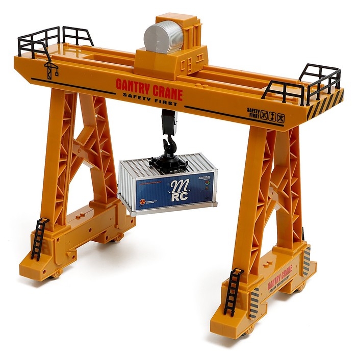 Кран на радиоуправлении «Козловой», работает от аккумулятора Кран на радиоуправлении «Козловой», работает от аккумулятора