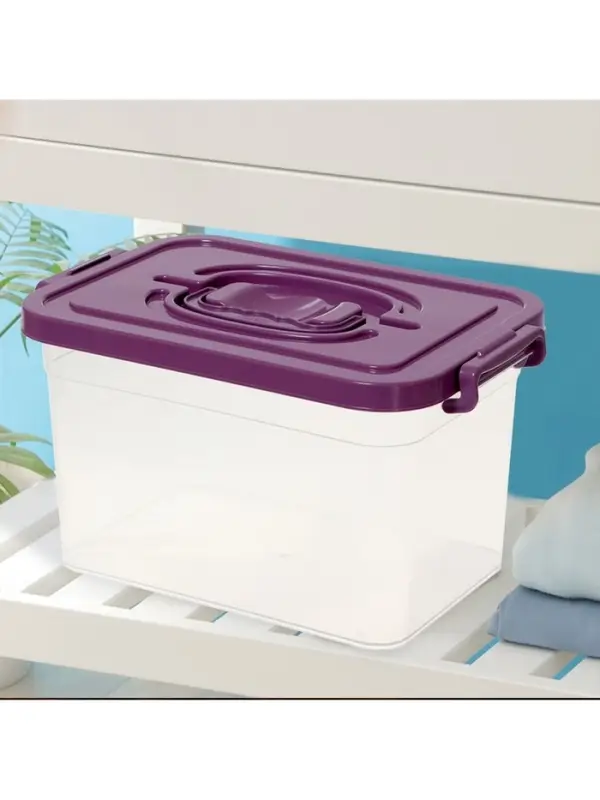 Контейнер для хранения с крышкой, объем 6.5 л, цвет фиолетовый