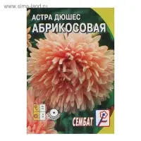 Семена цветов Астра пионовидная "Абрикосовая",  0.2 г