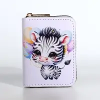 Кошелёк на молнии &laquo;Зебра&raquo;, белый