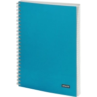 Бизнес-тетрадь А5 96л Attache Metallic Синий клетка, греб, картон, фольга