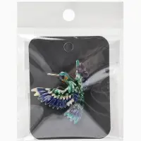 Брошь &laquo;Птица&raquo; колибри яркая, цветная в золоте