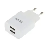 Сетевое зарядное устройство Exployd EX-Z-611, 2 USB, 3.1 А, белое