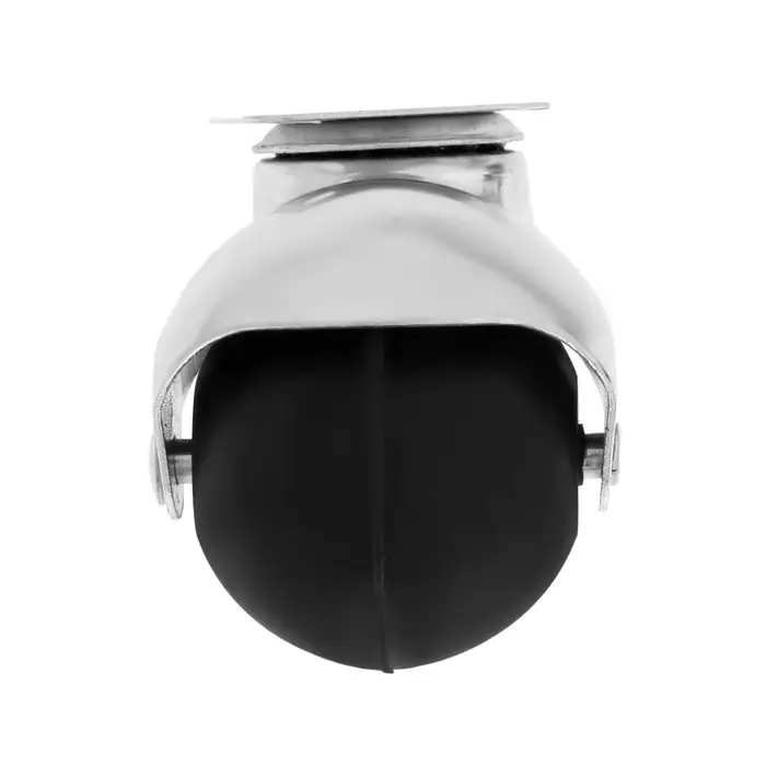 Колесо мебельное, &laquo;Шар&raquo;, d=50 мм, пластик, черное