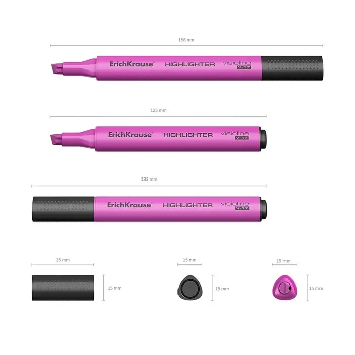 Маркер текстовыделитель ErichKrause Visioline V-17, 0.6-4.5 мм, чернила на водной основе, розовый Маркер текстовыделитель ErichKrause Visioline V-17, 0.6-4.5 мм, чернила на водной основе, розовый
