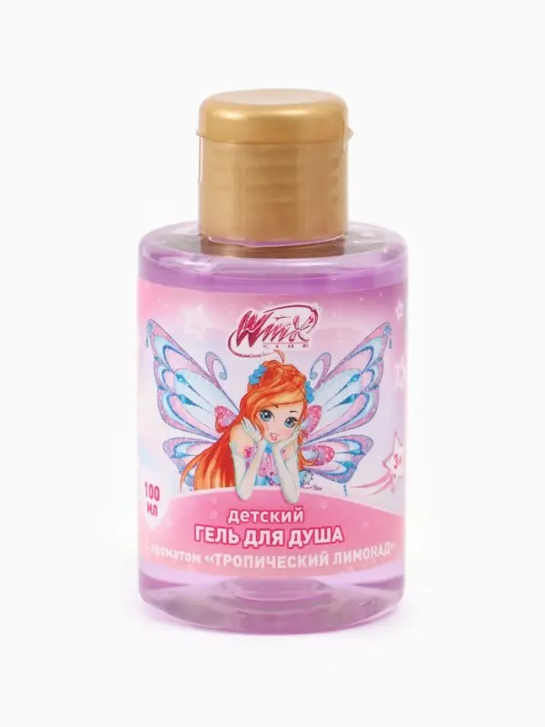 Гель для душа детский, аромат тропический лимонад, 100 мл, Винкс